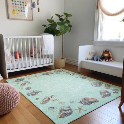 Addison Rugs AMF188GN3X5 Loomed Mayfield Rug 3 x 5 Ft Green