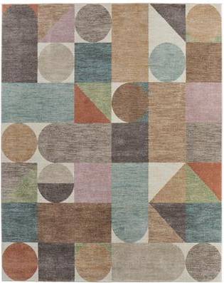 Grand Bazaar Sparkman Machine Made Color Block Area Rug Multicolor
