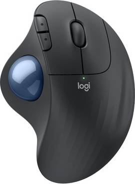 Viewsonic Logitech Ergo M575S Bluetooth Trackball Mouse - Graphite/Blue