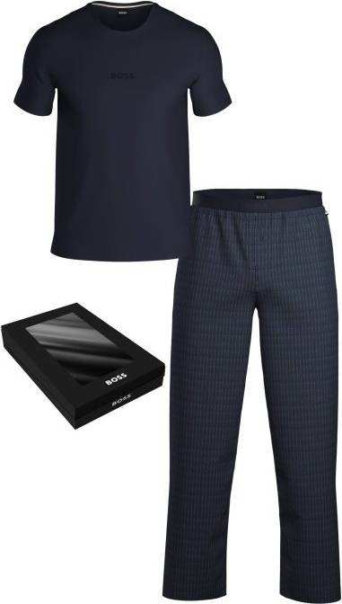 BOSS Easy Long Set Pyjamassæt - Mørkeblå