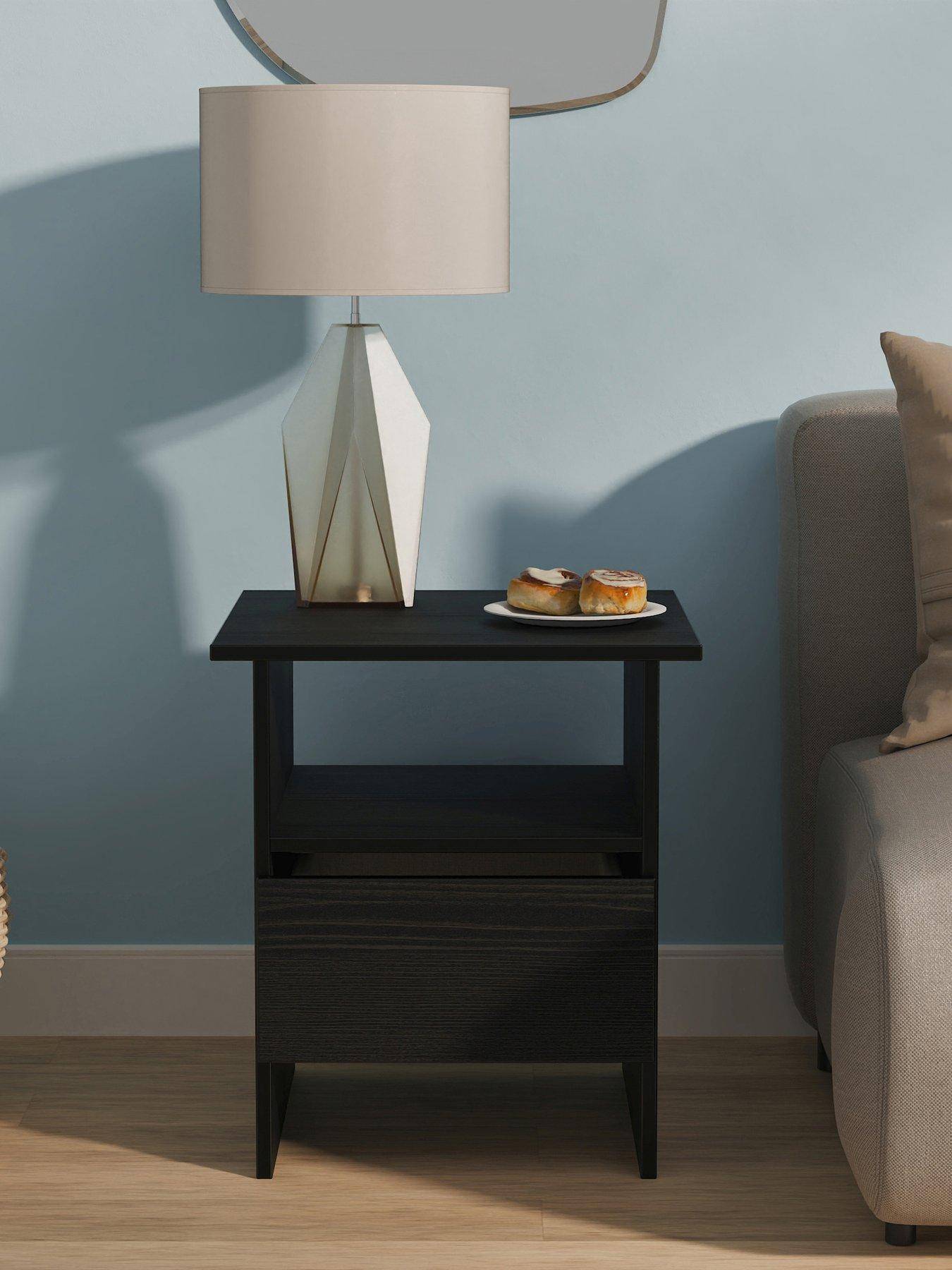 Swift Strata Bottom Drawer Lamp Table Table