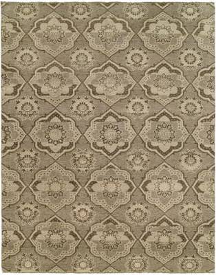 Hand-Knotted Wool Area Rug - Transitional Multi-Colored