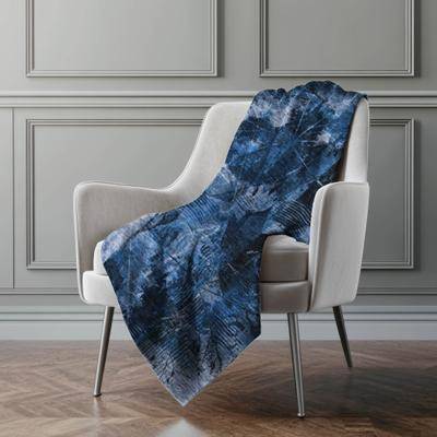 Sherpa throw blanket Addison Rugs Floral Abstract Sherpa Throw Blanket