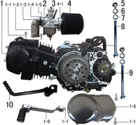 Pit bike M2R KMX-R 140 Pit Bike Engine