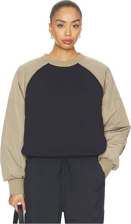 On Zendaya Oversized Rundhalsshirt - Tan