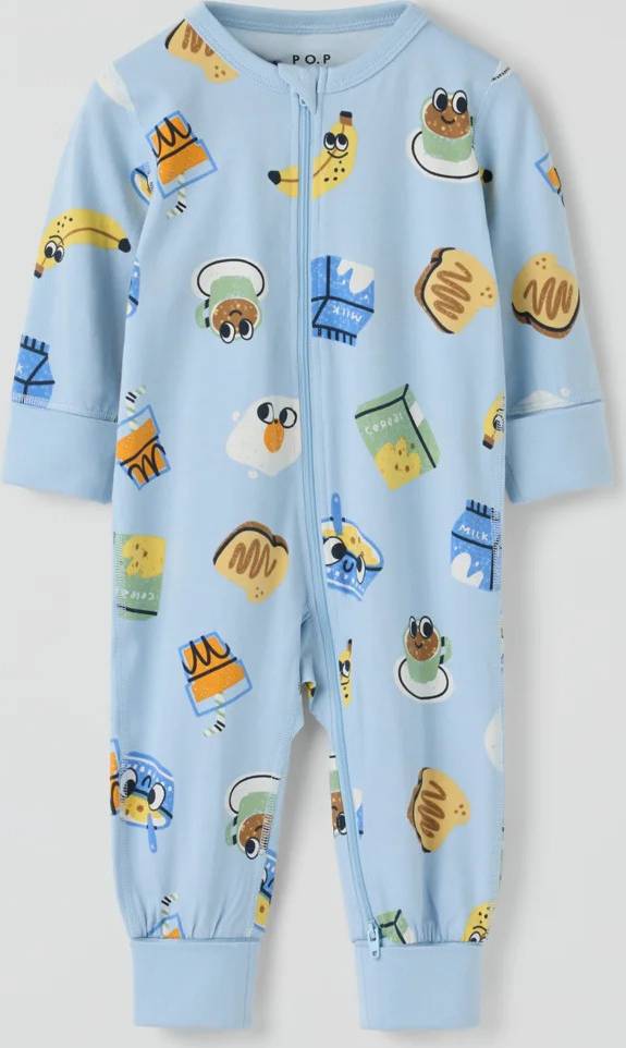 Breakfast Overall Pyjamas - Blue
