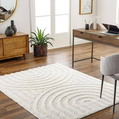Plush area rugs Livabliss Rodos Mod Neutral Rainbow Plush Area Rug