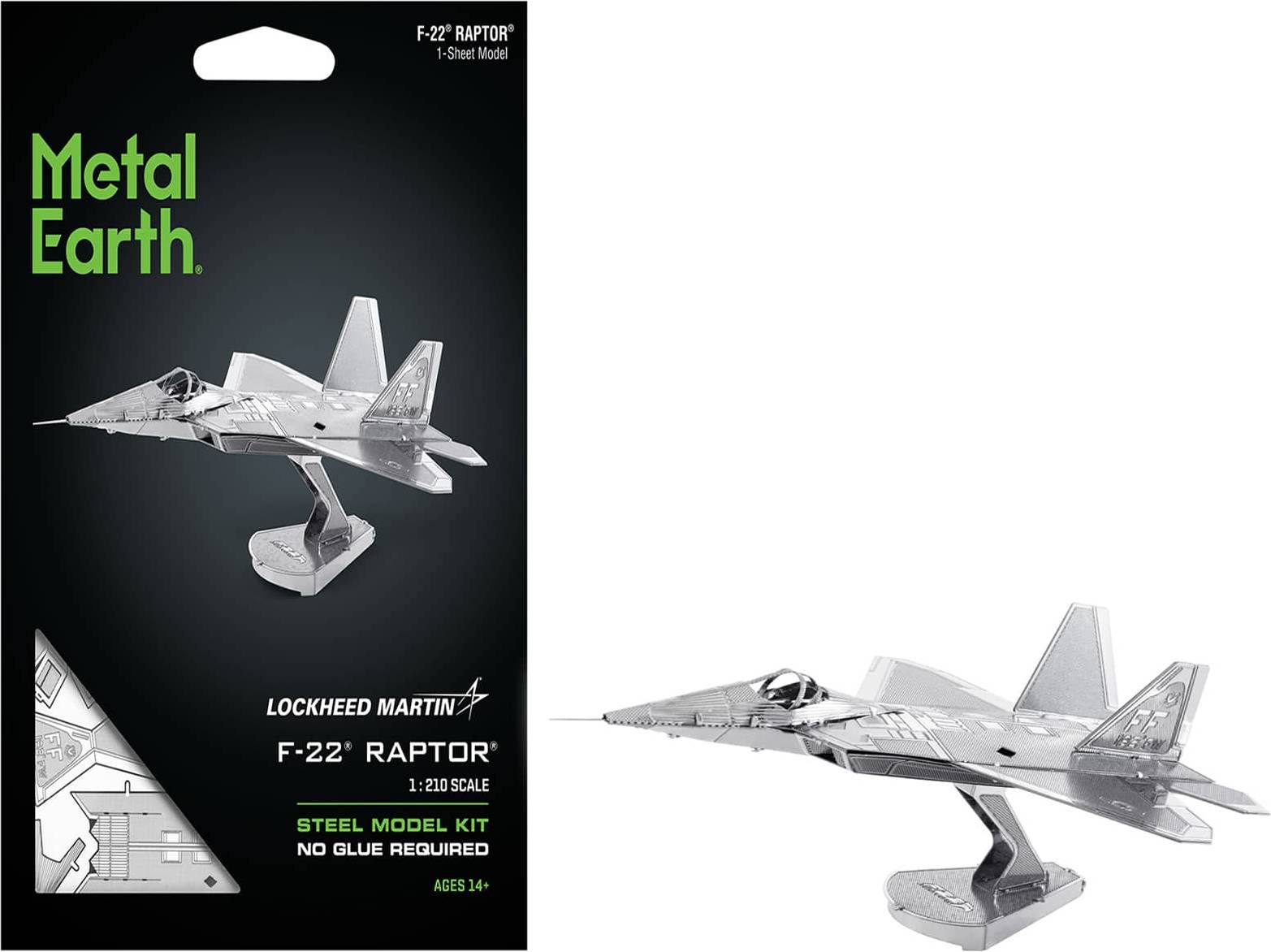 Metal Earth Lockheed Martin F-22 Raptor Stealth Aircraft Model Kit