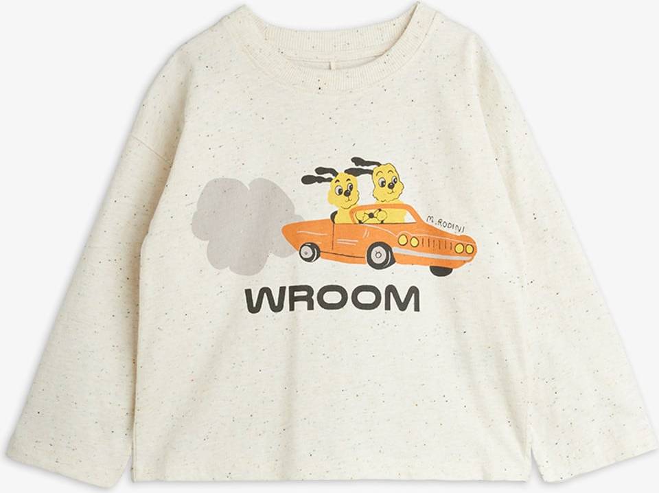 Mini Rodini Racing Rabbits Long Sleeve T-Shirt - Off-white