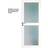 Swedoor Unique GW02L Innerdörr Klarglas S 0502-Y V (62.5x194cm)