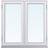 SP Fönster Balans PLUS F2 13-08 Aluminium Sidohängt fönster 3-glasfönster 130x80cm