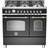 Bertazzoni Dual Fuel Range HER906MFEDNET Black