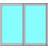 Novoroom 1555-1590mm Energi SV Aluminium Skjutfönster 2-glasfönster 155x159cm