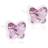 Blomdahl Butterfly Earrings - White/Purple