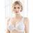 Glamorise Wonderwire Front Close Stretch Lace Bra - White