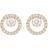 Swarovski Creativity Earrings - Rose Gold/White