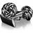 Skultuna Cuff Links Black Tie Collection Knot Silver One