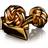 Skultuna Cuff Links Black Tie Collection Knot Gold One