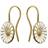 Georg Jensen Daisy Earrings - Gold/White