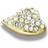 Dyrberg/Kern Love Ring Topping - Gold /Transparent