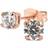 Astrid & Agnes Ida Small Earrings - Rose Gold/Transparent