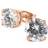 Astrid & Agnes Ida Large Earrings - Rose Gold/Transparent