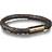 Skultuna Läderarmband Guld Medium 20cm - Mörkbrun