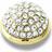 Dyrberg/Kern Unity Ring Topping - Gold/Transparent
