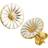 Georg Jensen Daisy Small Earrings - Gold/White