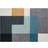 Linie Design Ometri Blue, Grey 200x300cm