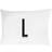Design Letters L Hovedpudebetræk Hvid, Sort (70x50cm)