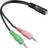 Hama 3.5mm 4-Pin - 2x3.5mm M-F 0.1m