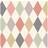 Cole & Son Tapete Punchinello von Coral Green rose/multicolore