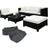 tectake Rattan garden furniture set with aluminium frame Outdoor Lounge Set, 1 Table incl. 1 Sofas