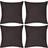 vidaXL 130914 4pcs Cushion Cover Brown (50x50cm)