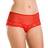 Camille Sheer Lace Boxer Shorts - Red