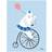 Michelle Carlslund Cycling Bear Poster 50x70cm