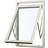 SP Fönster Balans PLUS 13-08 Aluminium Vridfönster 3-glasfönster 130x80cm