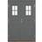 Leksandsdörren Rönnäs Ytterdörr Klarglas S 6000-N V (130x210cm)