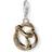 Thomas Sabo Charm Club Pretzel Charm - Silver/Brown