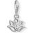 Thomas Sabo Charm Club Lotus Flower Charm Pendant - Silver/White