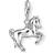 Thomas Sabo Charm Club Jumping Horse Charm Pendant - Silver/Black