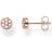 Thomas Sabo Sparkling Circles Earrings - Rose Gold/White