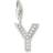 Thomas Sabo Charm Club Letter Y Charm - Silver/White