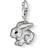 Thomas Sabo Charm Club Rabbit Pendant - Silver/Pink/Black