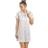 Camille Luxurious Knee Length Satin Nightshirt - Silver