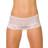 Camille Sheer Lace Boxer Shorts - White