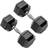 York Fitness Rubber Hex Dumbbells 2x12.5kg