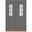 Leksandsdörren Hjortnäs Ytterdörr Cotswoldglas S 6000-N V (140x210cm)