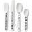 Design Letters Eat & Learn Toddler Fork, Knife & Spoon Set 4-pack